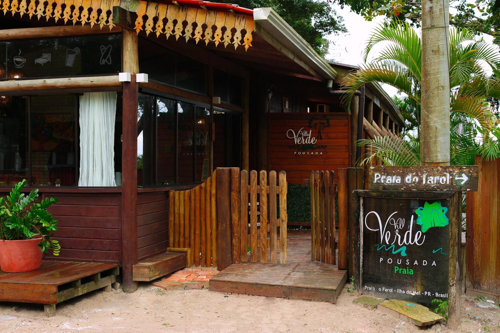 Pousada Villa Verde - Frente Para A Praia Do Farol Ilha do Mel Bagian luar foto